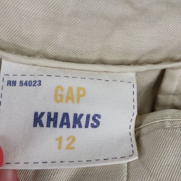 12 GAP Linen Cotton 5" khakis 4 pocket khaki tan neutral SHORTS XL extra large - Picture 3 of 10